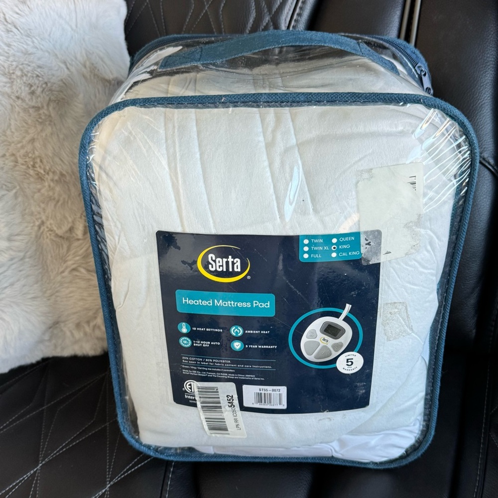 Serta Heated Mattress Pad - White - King